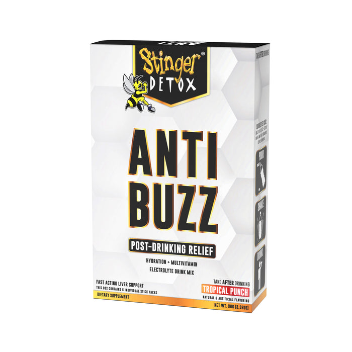 Anti-Buzz Drink Mix | Post-Celebration Relief, Hydration & Multivitamin | 6-Pack