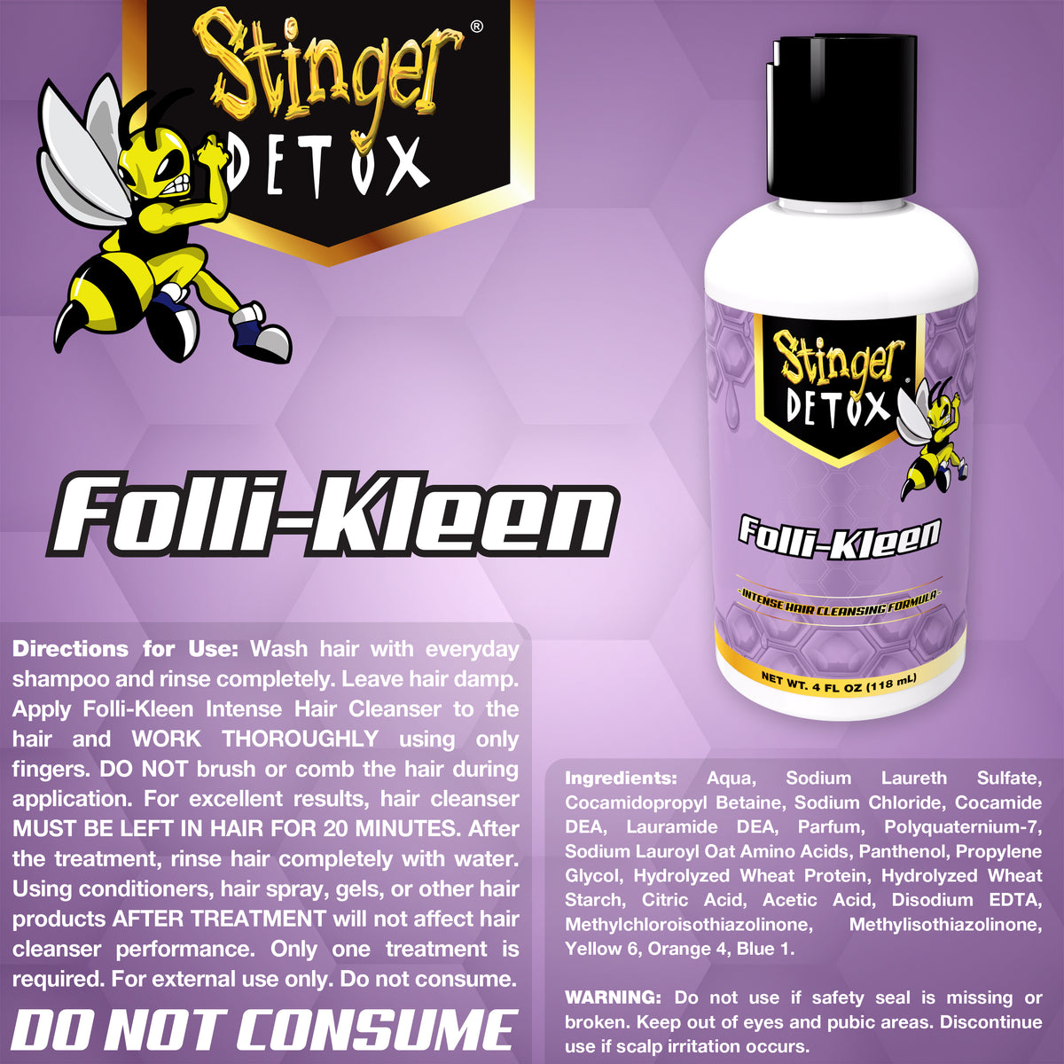 Follo Cleaner Folli-Kleen Hair Cleanser – Stinger Detox