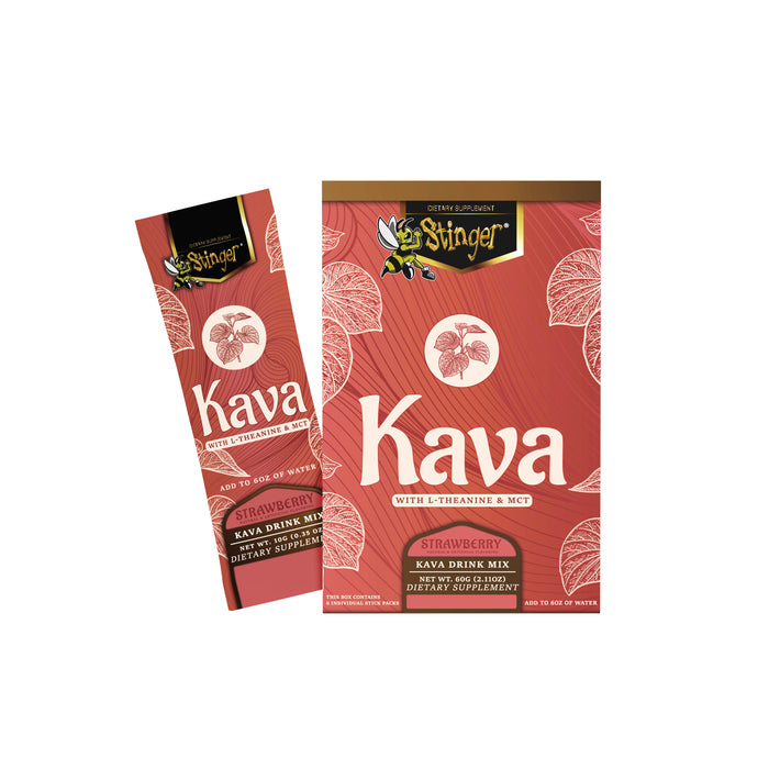 Kava + L-Theanine & MCT Drink Mix | Strawberry Flavor | 6-Packs